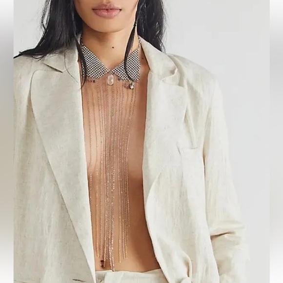 Free People Ariana Ost No Halo Body Chain NWT - Picture 1 of 4